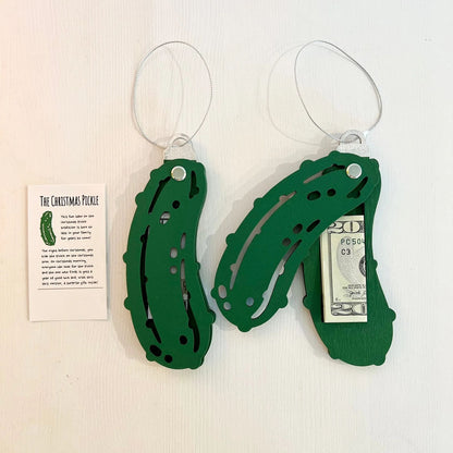 🎅2024 Christmas Gift--🥒Christmas  Pickle Money Holders Gift