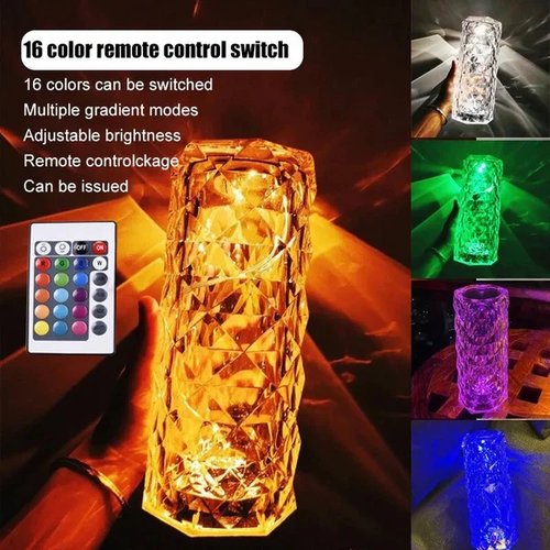 ✨Early Christmas Sale 49% OFF🎄Touching Control Rose Crystal Lamp🌹