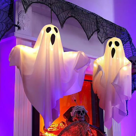 Glowing Ghost Chandelier for Halloween Party Decor