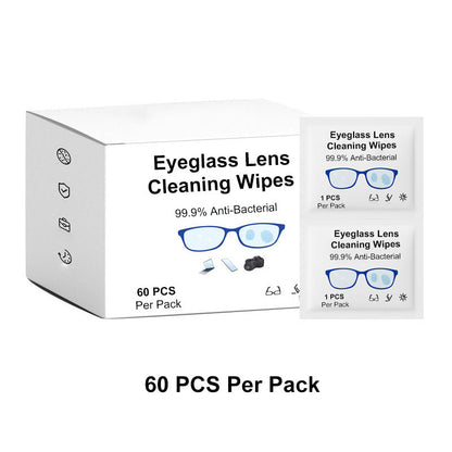 💥Black Friday Hot Sales - 49% OFF💥Eyeglass Lens Cleaning Wipes 60-Piece Set